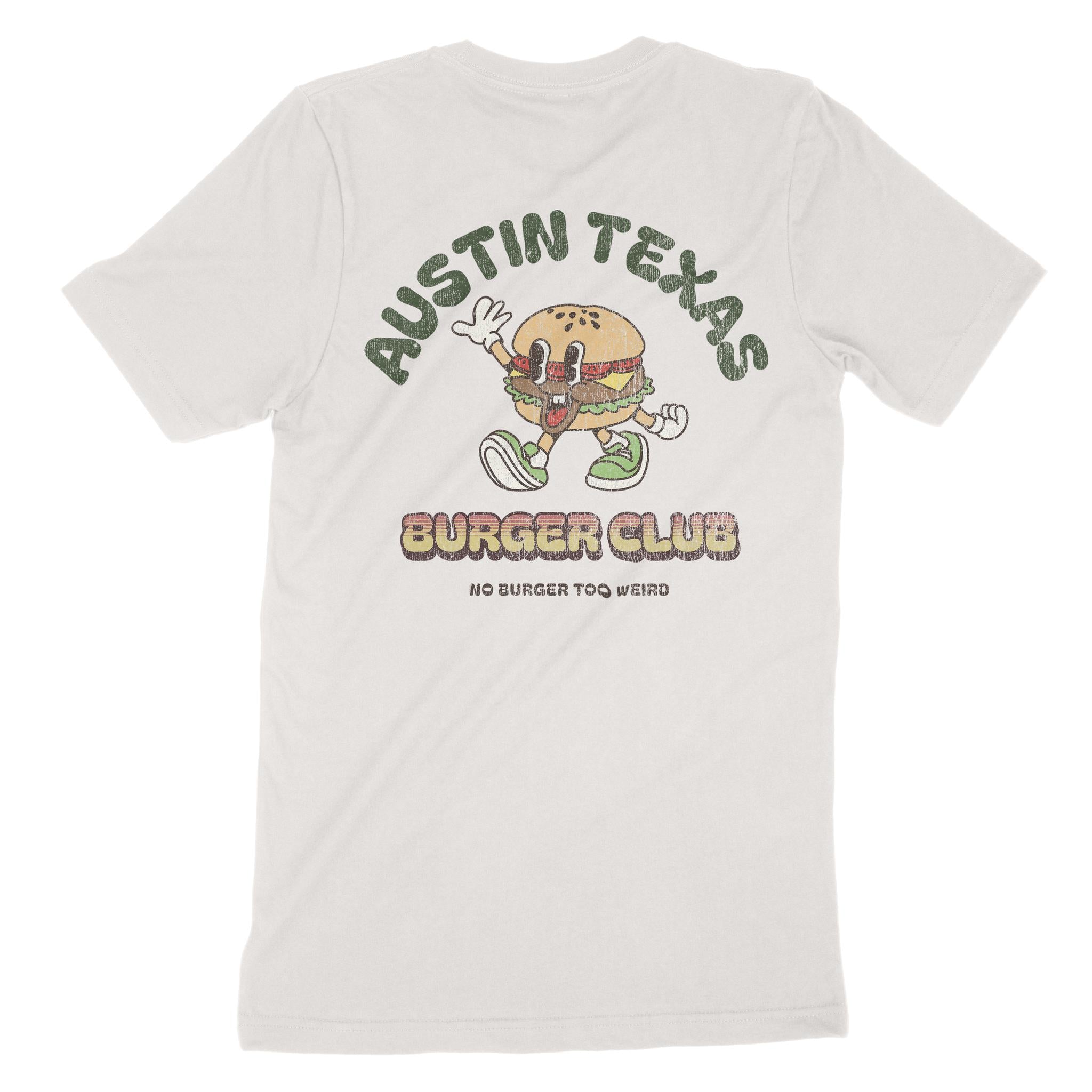 Austin Burger Boy T-Shirt Vintage White back