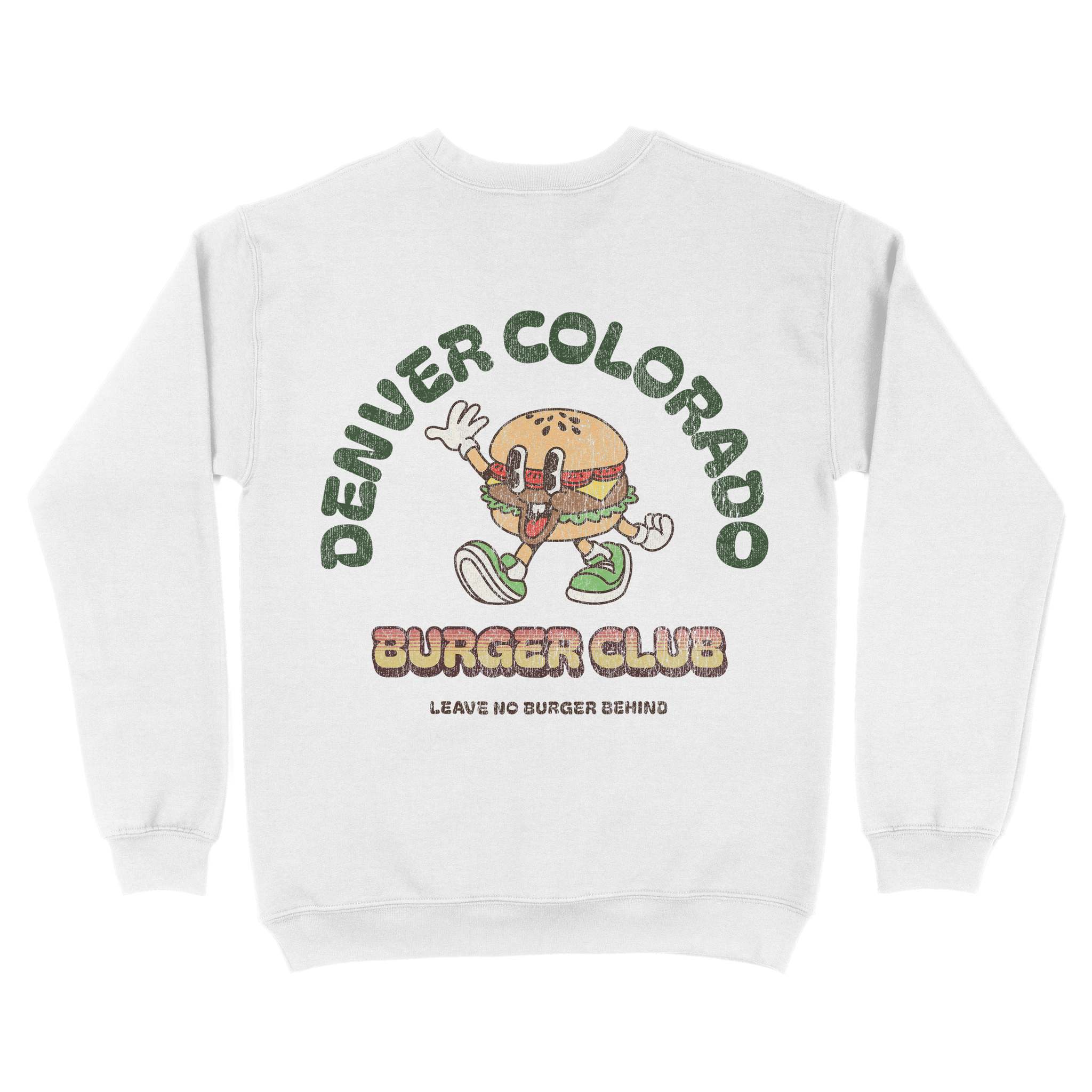 Denver Burger Boy Crewneck White back