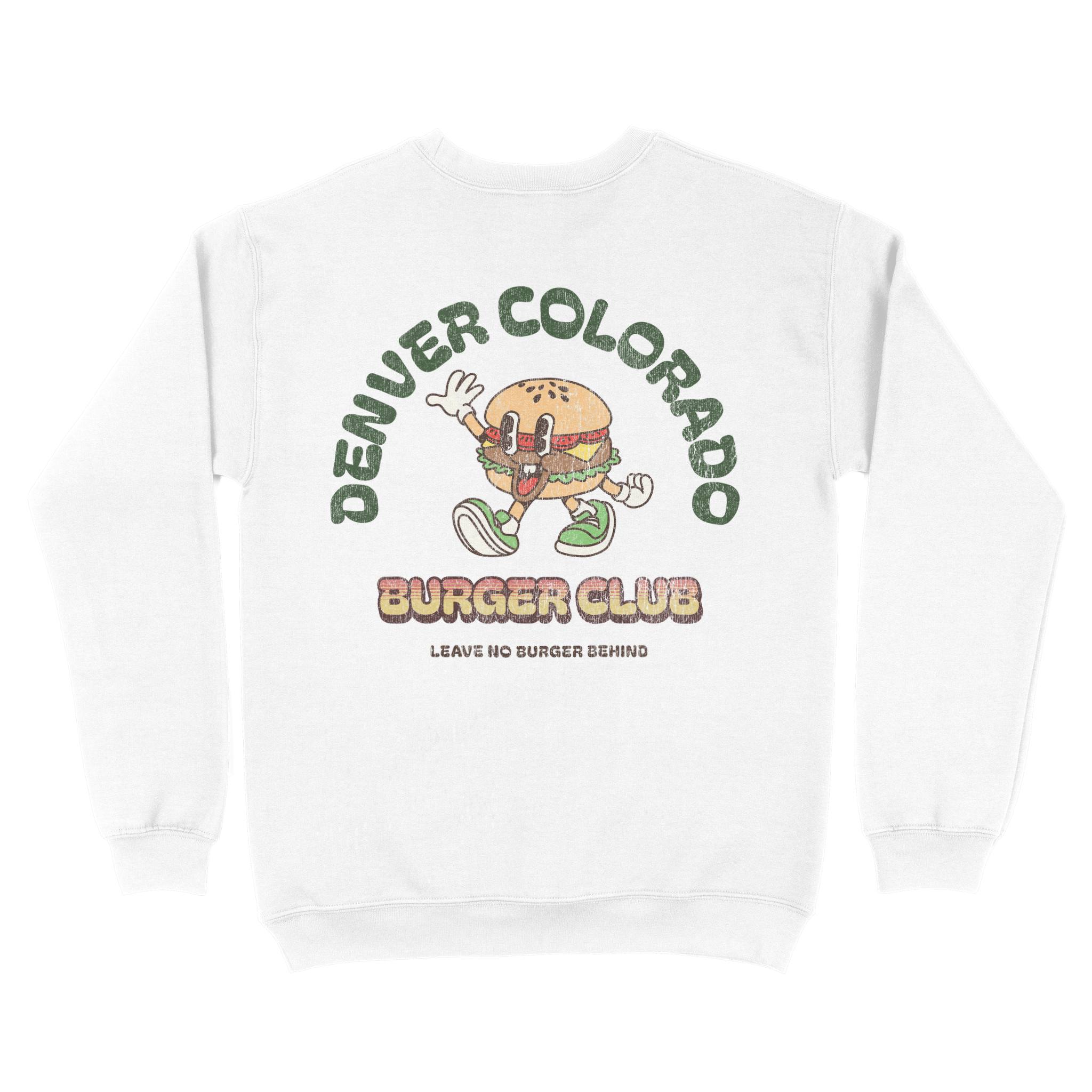 Denver Crewneck in White - back view
