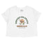Denver Cropped Tee in White - front view