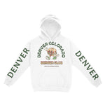 Denver Hoodie in White - front-sleeves view