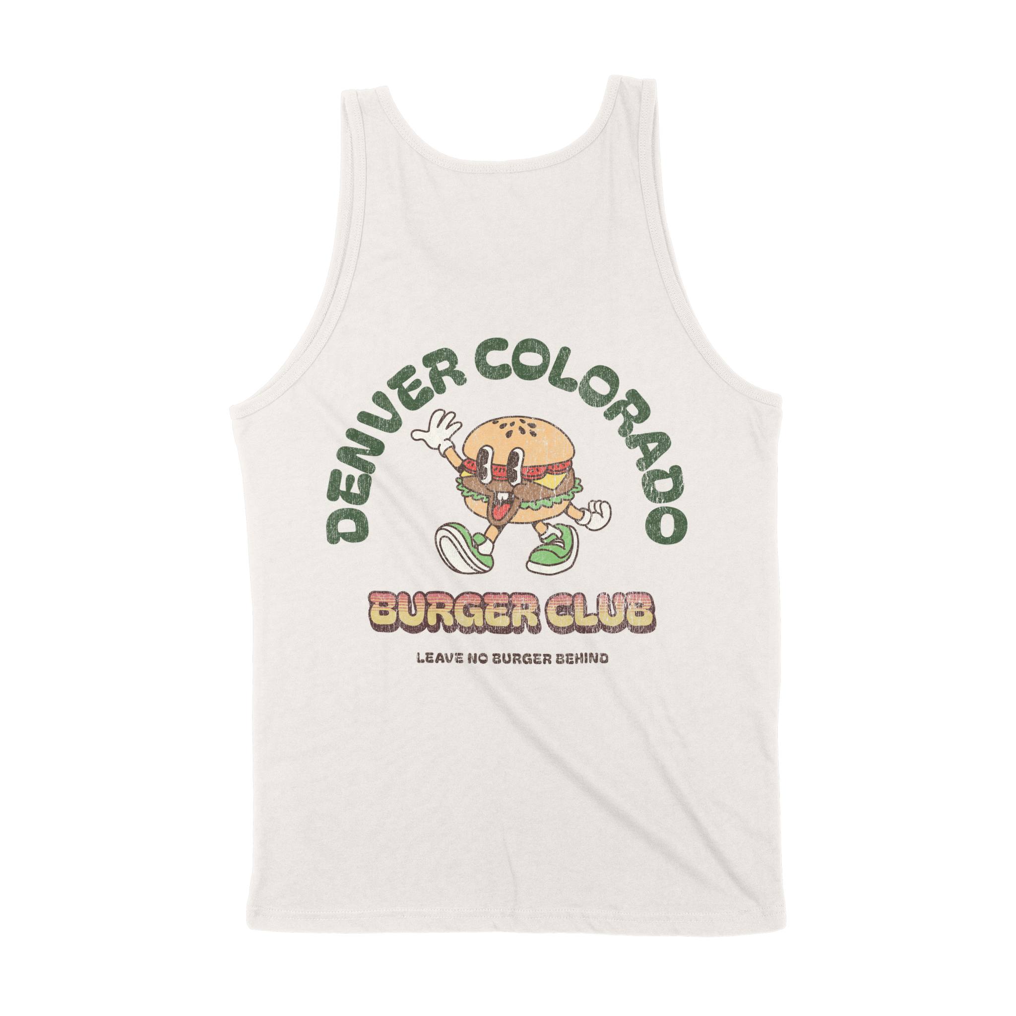 Denver Burger Boy Tank Top in Vintage - back view