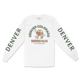 Denver Longsleeve in White - front-sleeves view