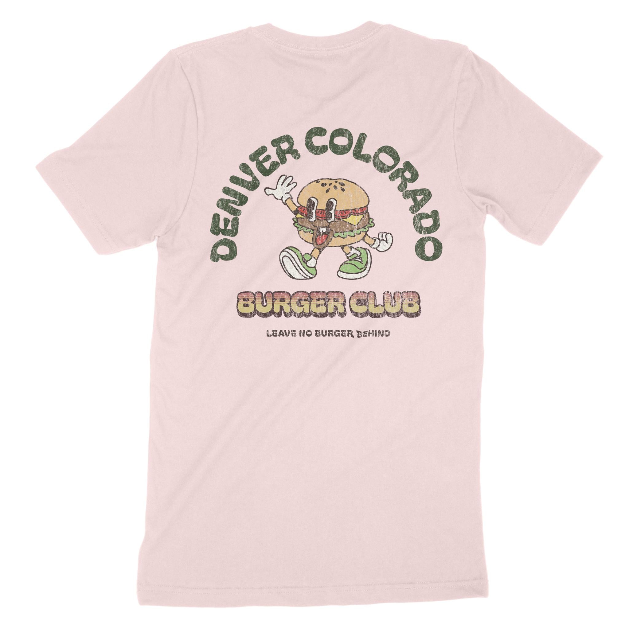 Denver Burger Boy T-Shirt Soft Pink back