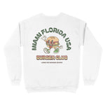 Miami Crewneck in White - back view