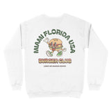 Miami Crewneck in White - back view