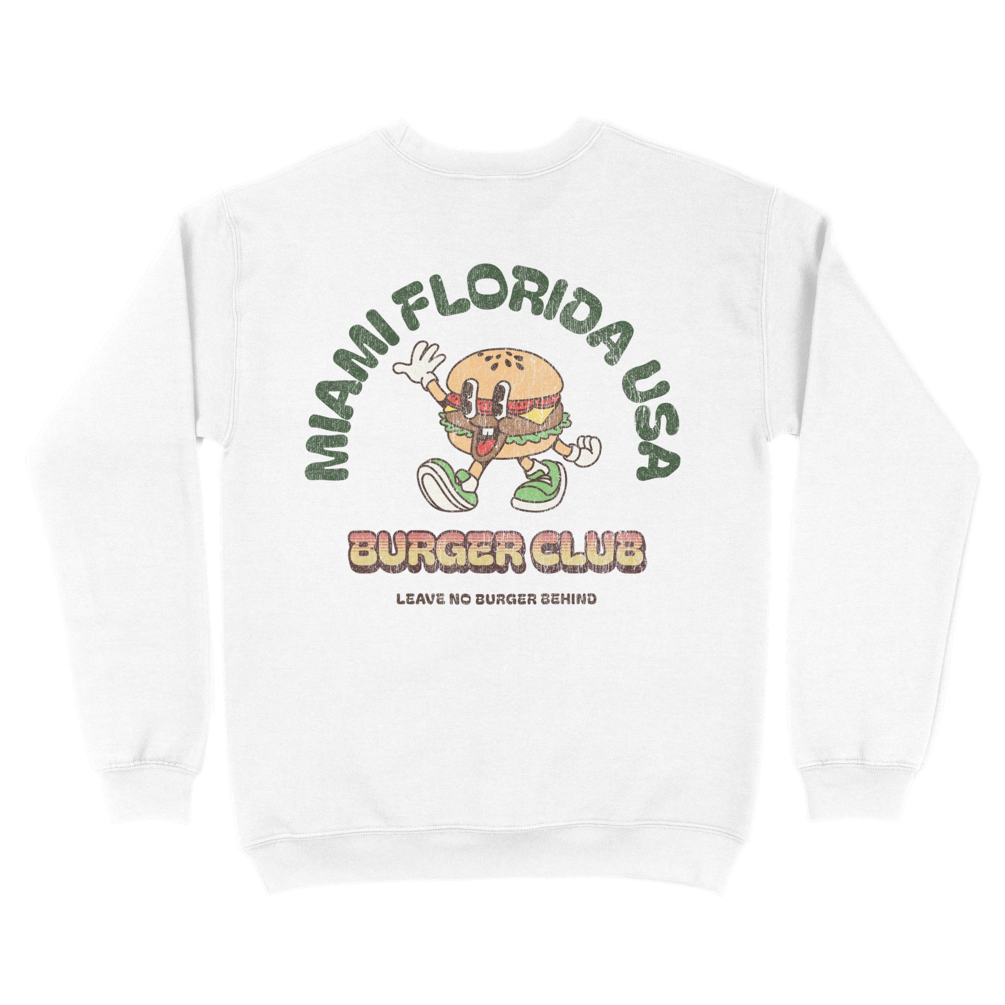 Miami Crewneck in White - back view