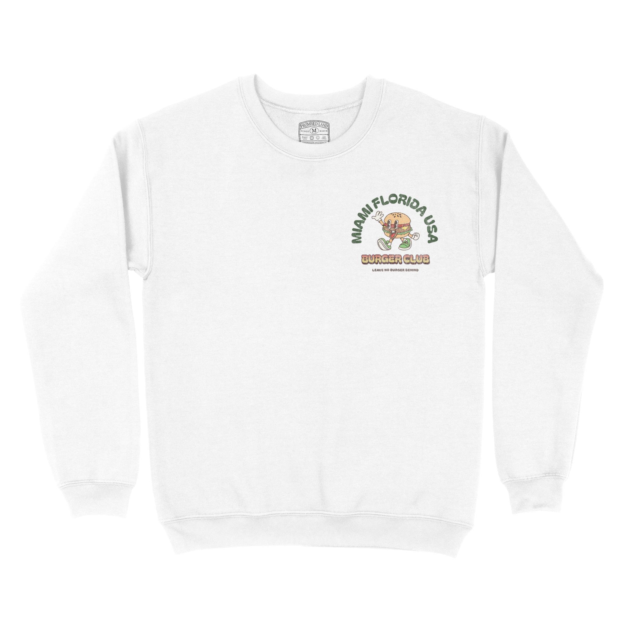 Miami Crewneck in White - front view