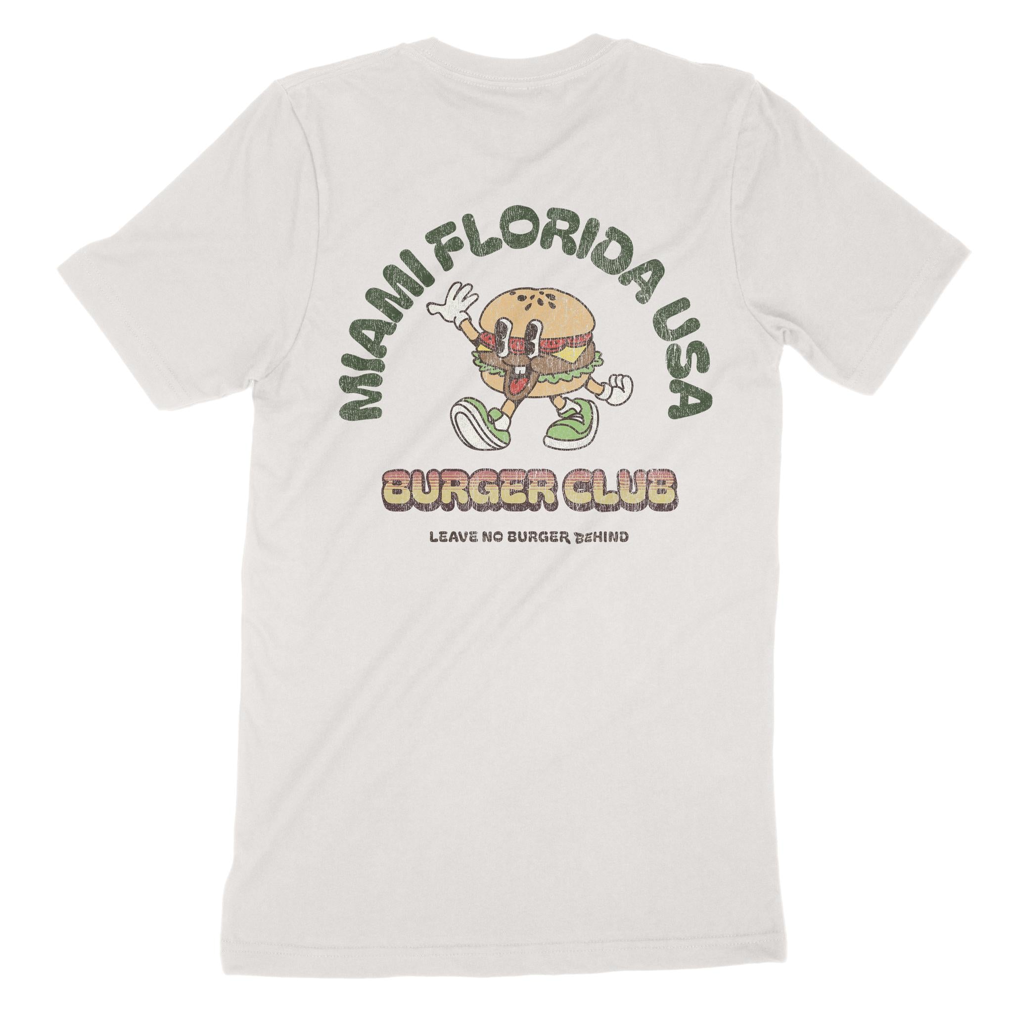 Miami Burger Boy T-Shirt Vintage White back