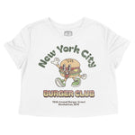 New York Burger Boy Cropped Tee White front