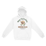 New York Hoodie in White - front view