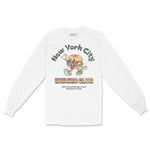 New York Longsleeve in White - front view