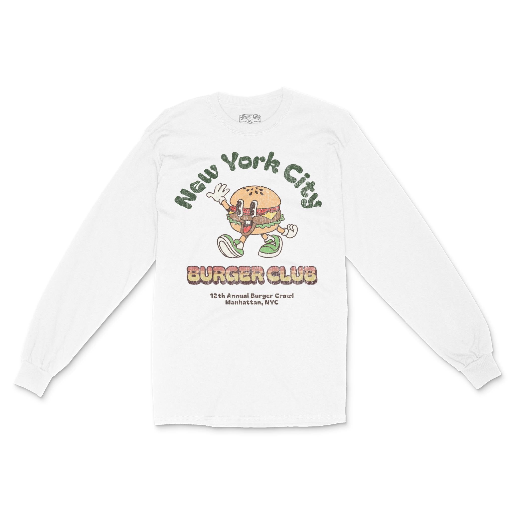 New York Longsleeve in White - front view