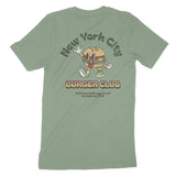 New York Burger Boy T-Shirt Sage back