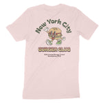 New York Burger Boy T-Shirt Soft Pink back