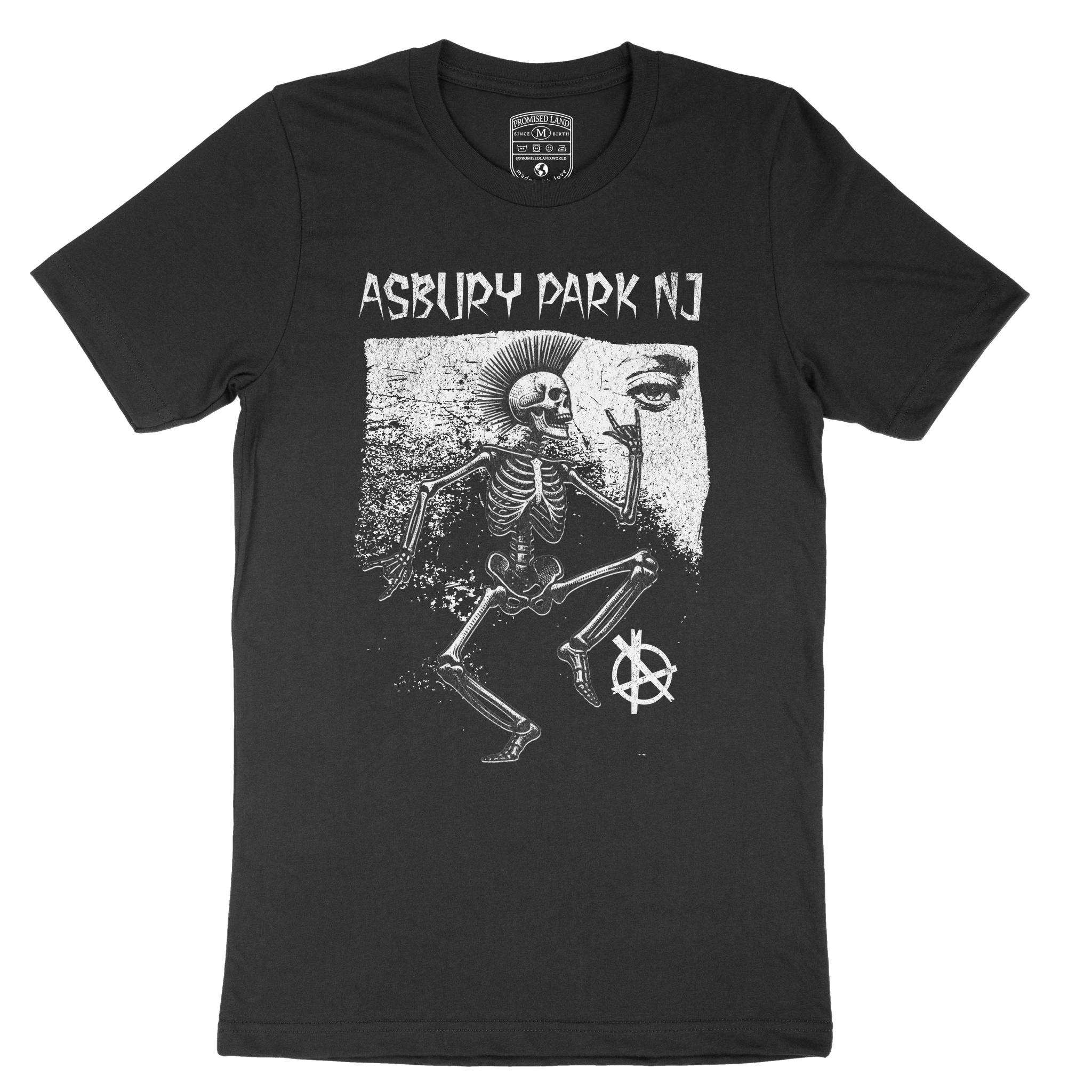 Asbury Park Skelly T-Shirt in Black - front view