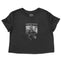 Austin Cropped Tee in Black - front view