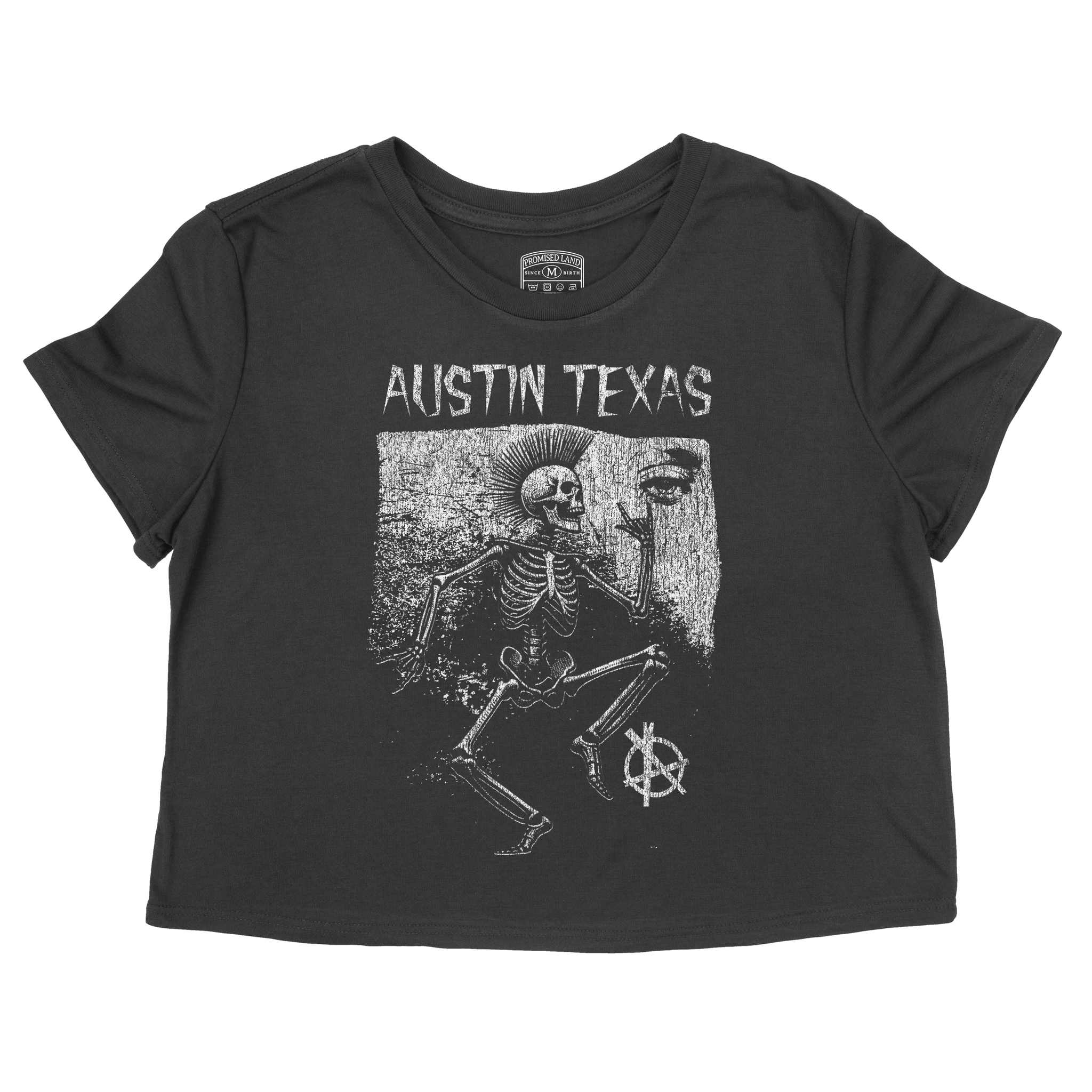 Austin Skelly Cropped Tee Black front