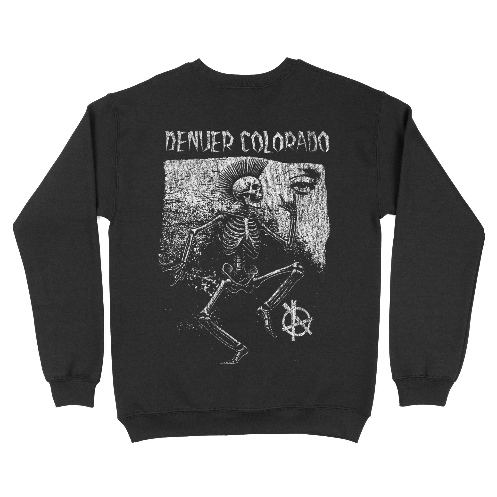 Denver Crewneck in Black - back view