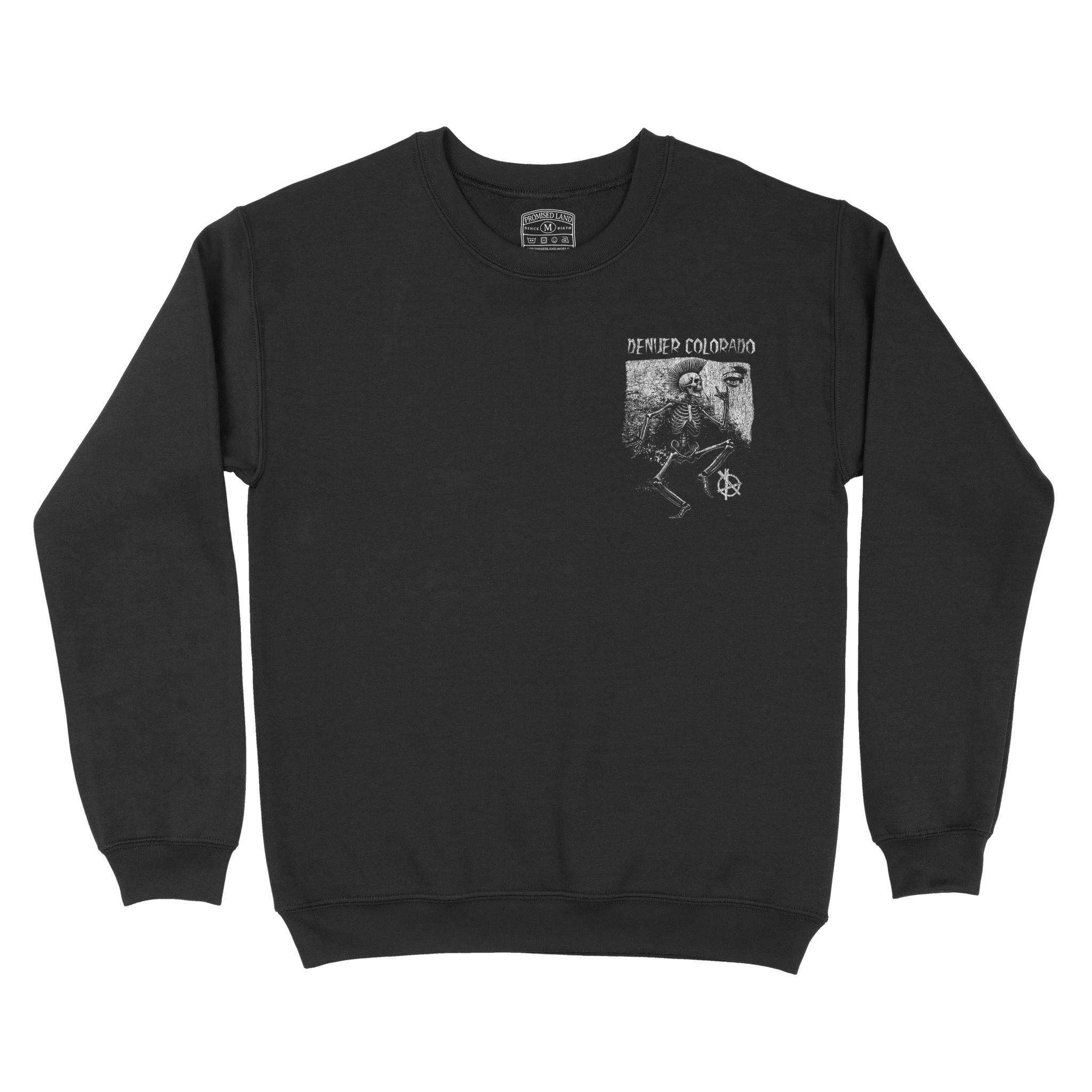 Denver Crewneck in Black - front view
