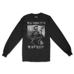 New York Longsleeve in Black - front view