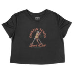 Austin Cropped Tee in Black - front view