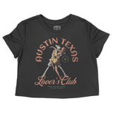 Austin Skeleton Hunk Cropped Tee Black front