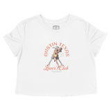 Austin Cropped Tee in White - front view