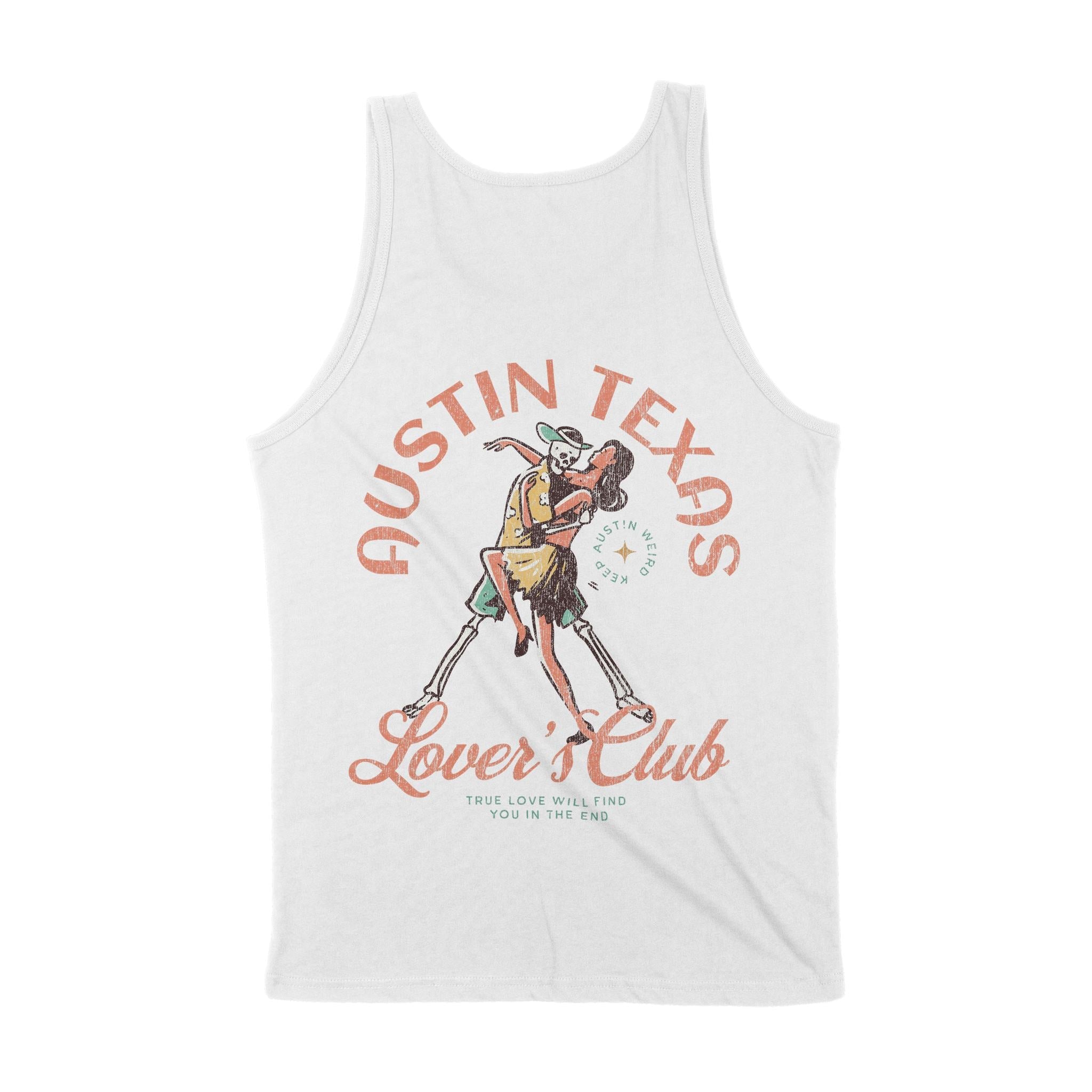 Austin Skeleton Hunk Tank Top White back