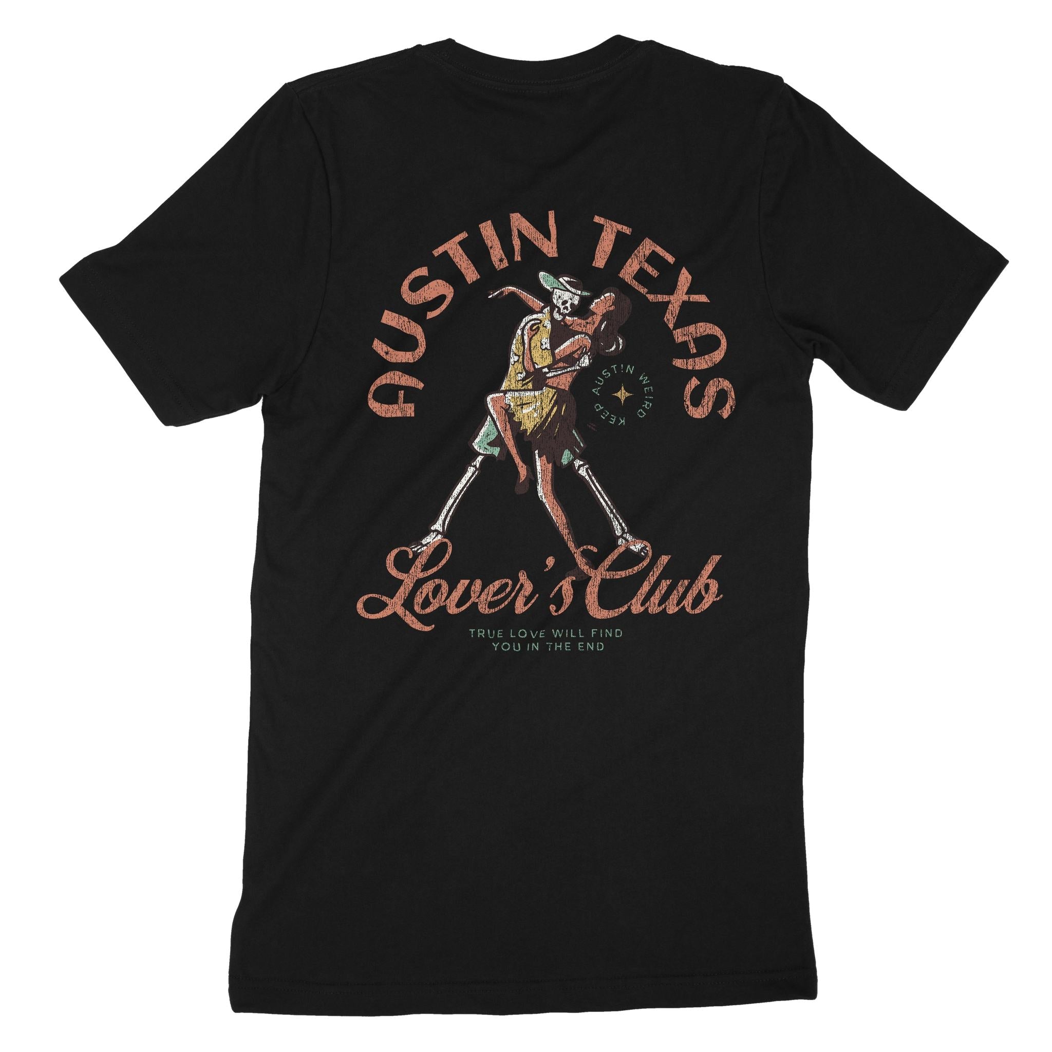 Austin Skeleton Hunk T-Shirt Vintage Black back