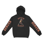 Denver Hoodie in Black - front-sleeves view