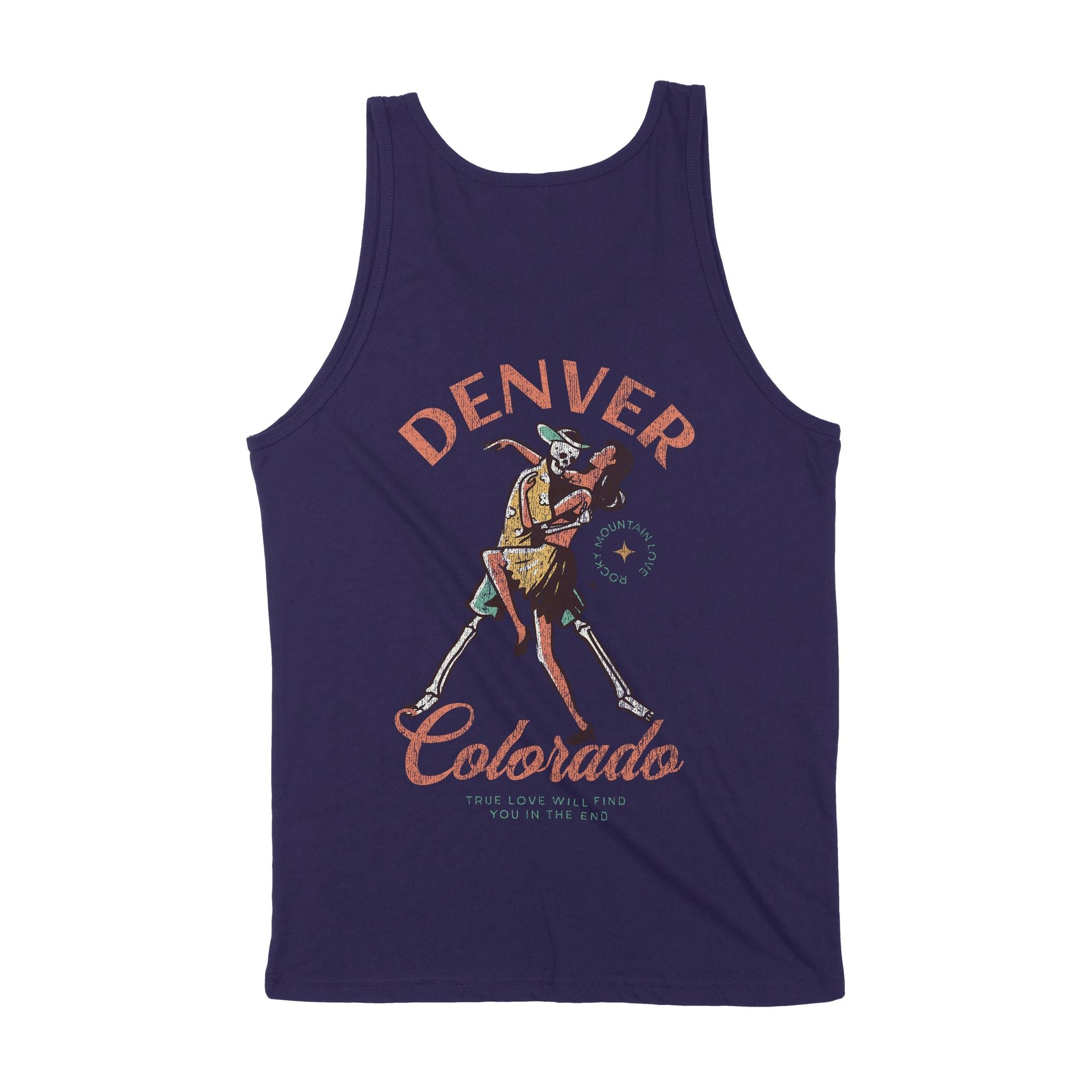 Denver Skeleton Hunk Tank Top Navy back