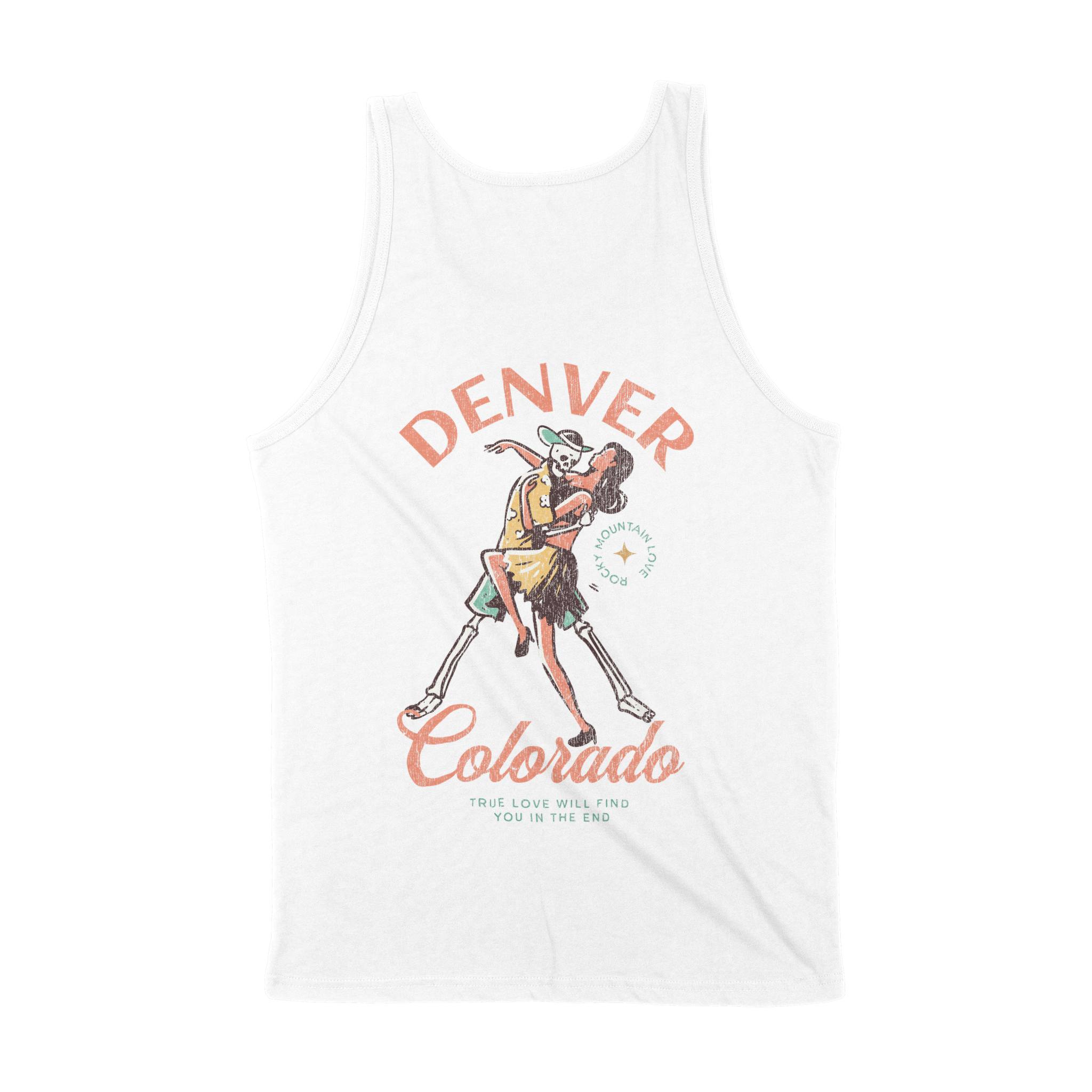 Denver Tank Top in White - back view