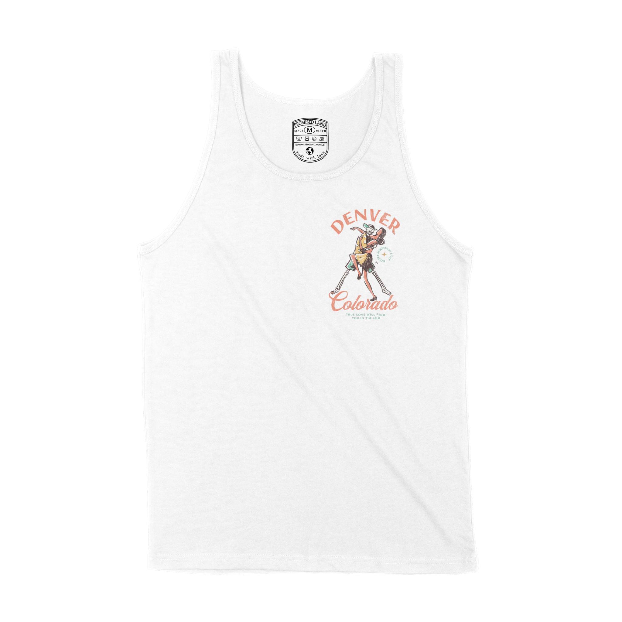 Denver Tank Top in White - front view