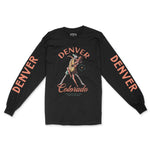 Denver Longsleeve in Black - front-sleeves view