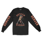 Denver Longsleeve in Black - front-sleeves view