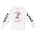 Denver Longsleeve in White - front-sleeves view