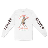 Denver Longsleeve in White - front-sleeves view