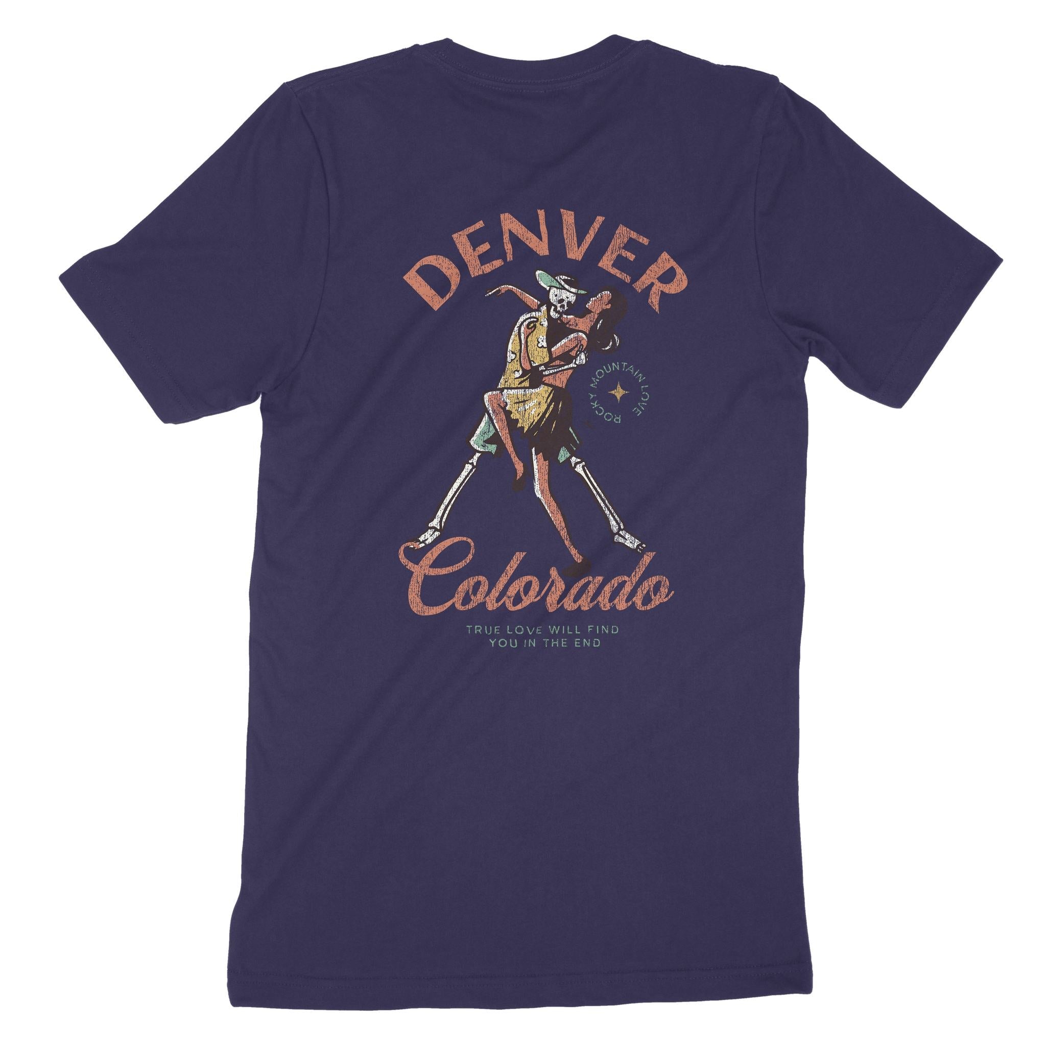 Denver Skeleton Hunk T-Shirt Navy back