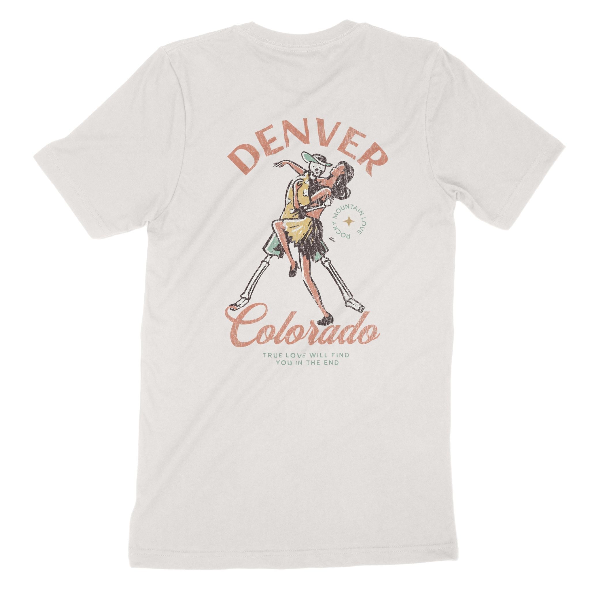 Denver Skeleton Hunk T-Shirt Vintage White back