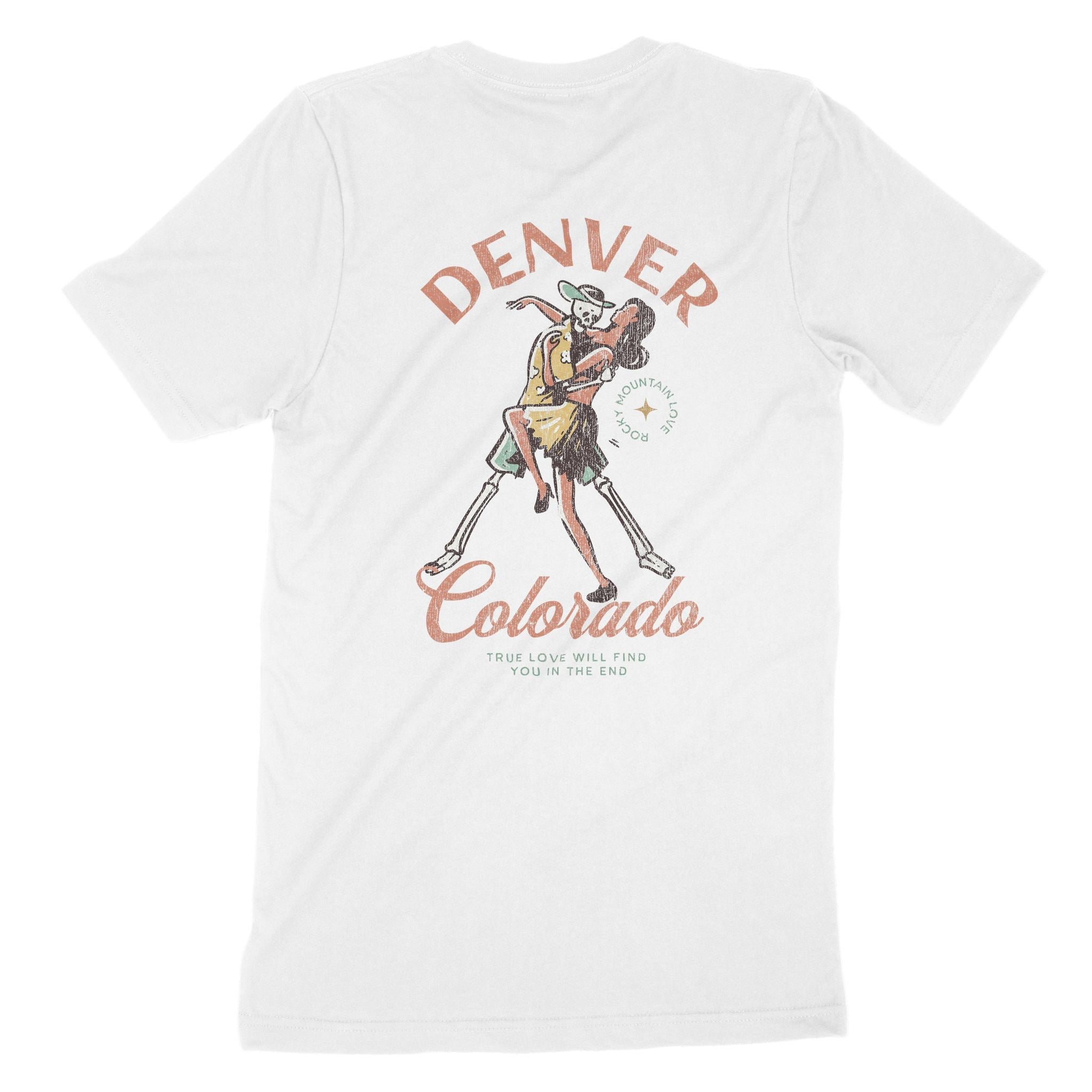 Denver Skeleton Hunk T-Shirt White back