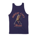 Miami Skeleton Hunk Tank Top Navy back