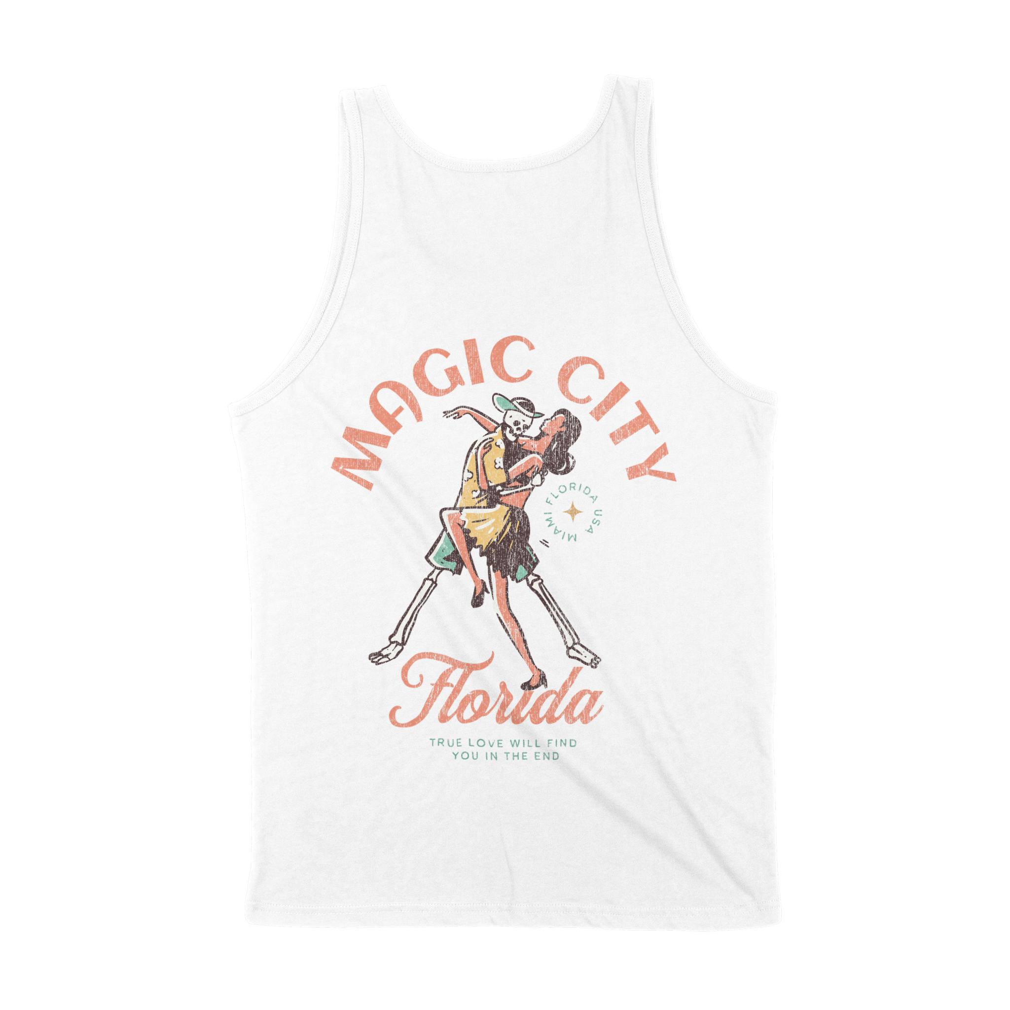Miami Tank Top in White - back view
