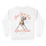 New York Crewneck in White - back view