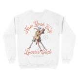 New York Crewneck in White - back view