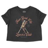 New York Skeleton Hunk Cropped Tee Black front