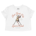 New York Skeleton Hunk Cropped Tee White front