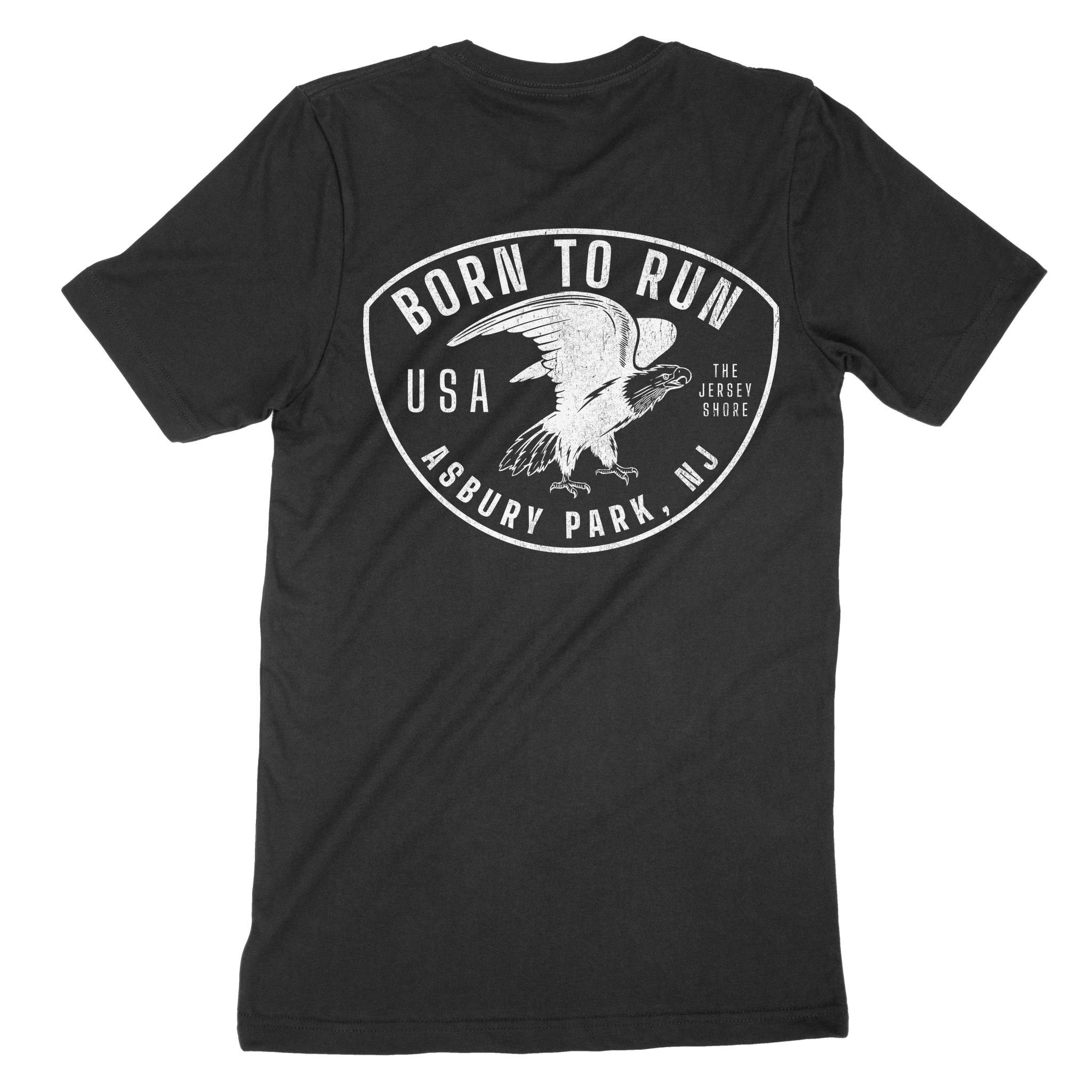 Asbury Park Bald Eagle T-Shirt in Black - back view