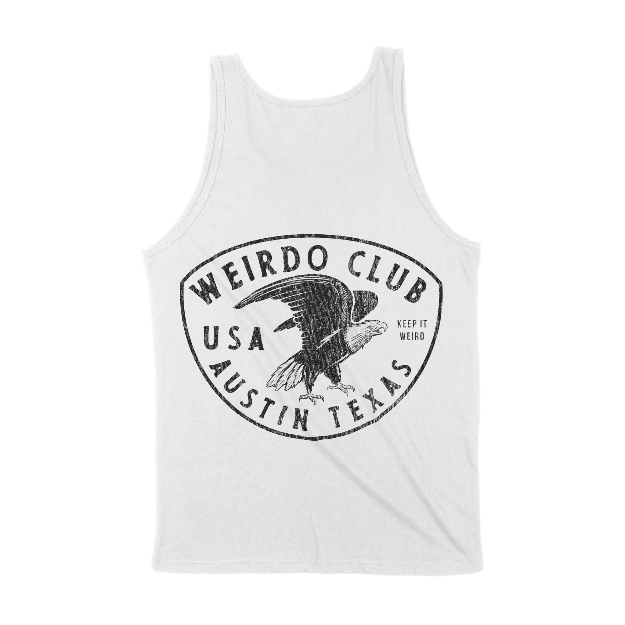 Austin Bald Eagle Tank Top White back