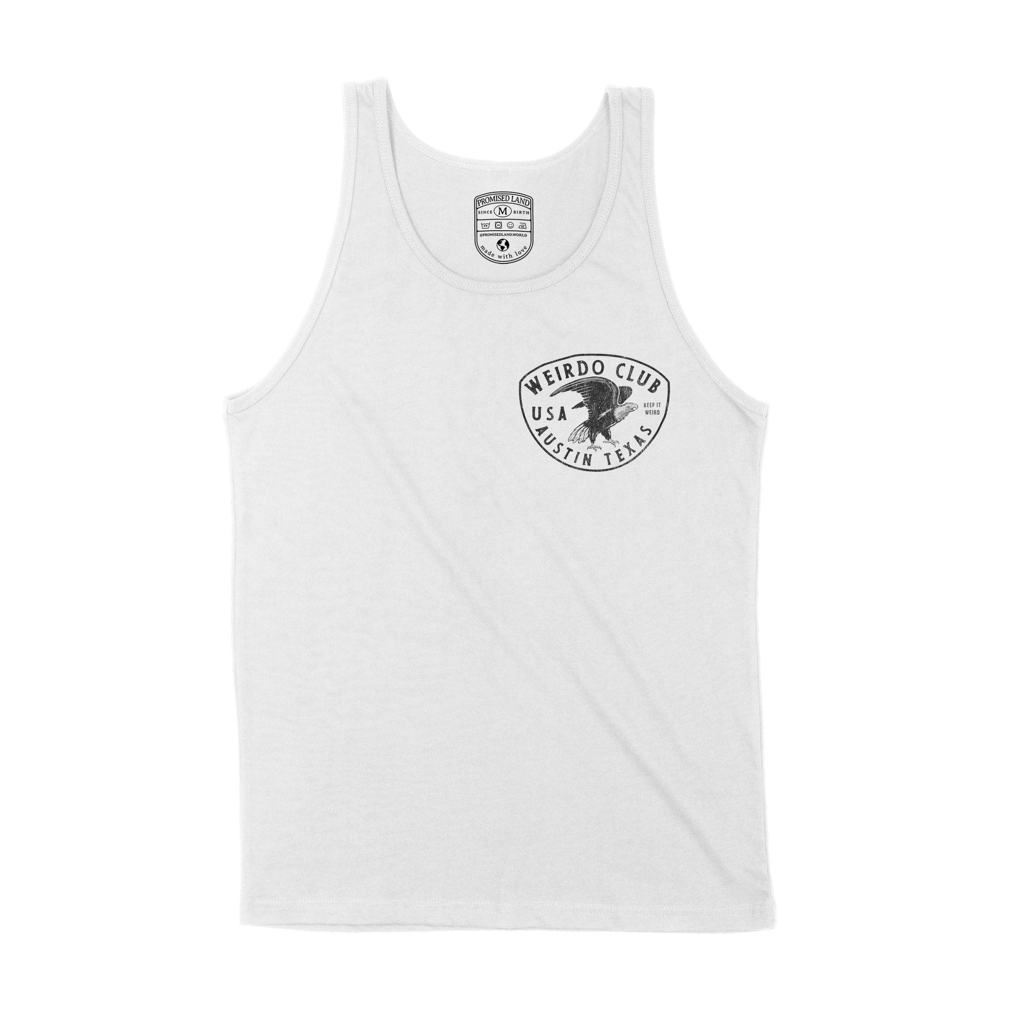 Austin Bald Eagle Tank Top White front